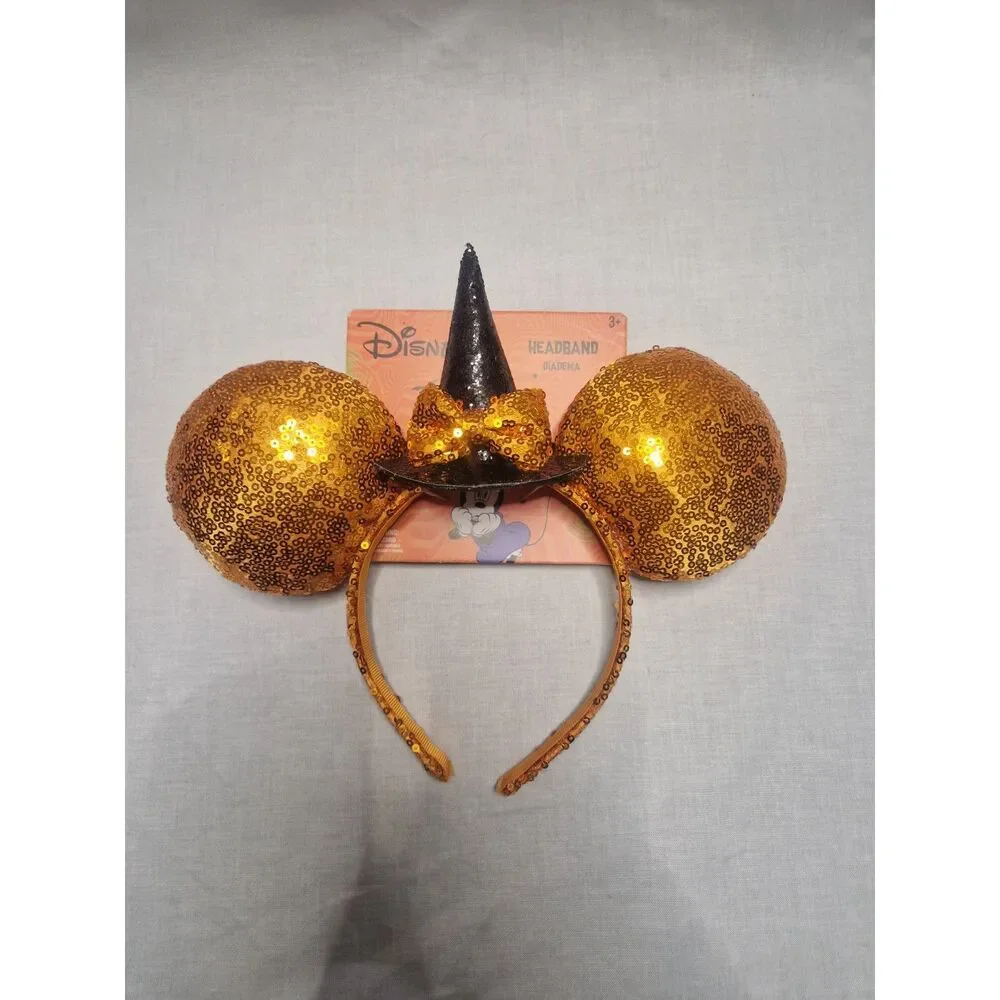 Licensed Orange/Black Halloween Mickey Ears